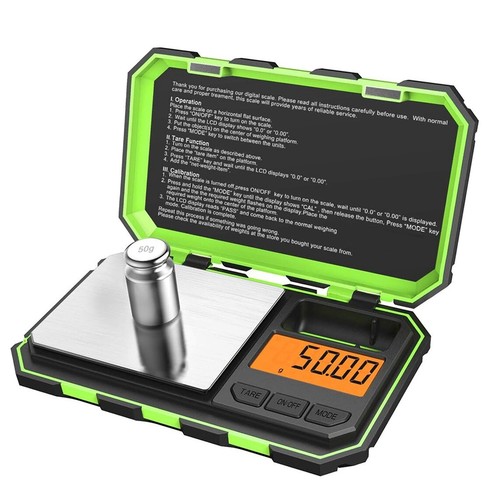 Green digital pocket scale - digital,
